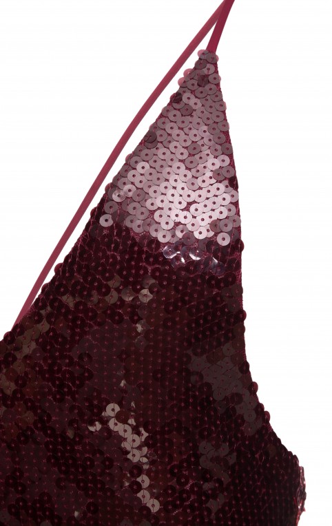 Легка сукня з паєтками Бургунді